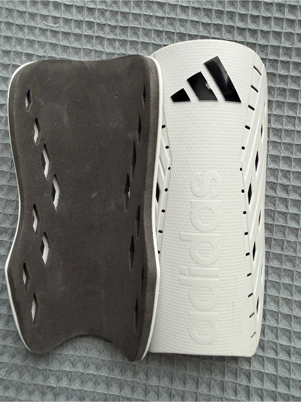 adidas White and Black Soccer Shin Guards - Picture 2 of 6